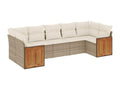 Ensemble de mobilier de jardin en résine tressée beige - dlz1766459300202