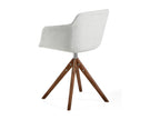 Chaise en tissu blanc