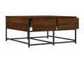 Table basse en bois composite marron, 80 x 80 x 40 cm