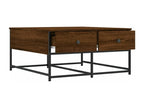 Table basse en bois composite marron, 80 x 80 x 40 cm