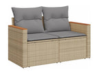 Ensemble de mobilier de jardin en résine tressée beige - dlz1766459918792