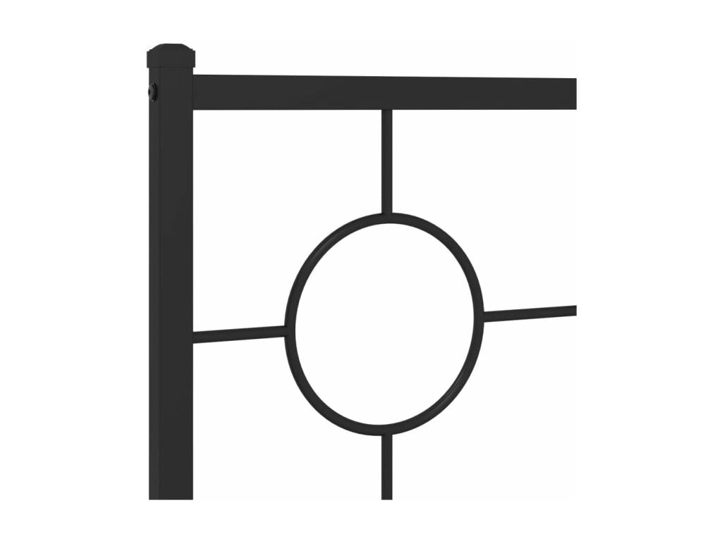 Cadre de lit en métal noir, 140 x 200 cm