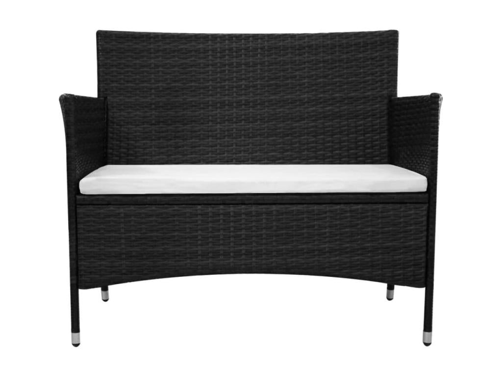 Banc noir, 100 x 58 x 84 cm