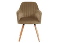 Fauteuil en velours beige