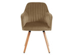 Fauteuil en velours beige