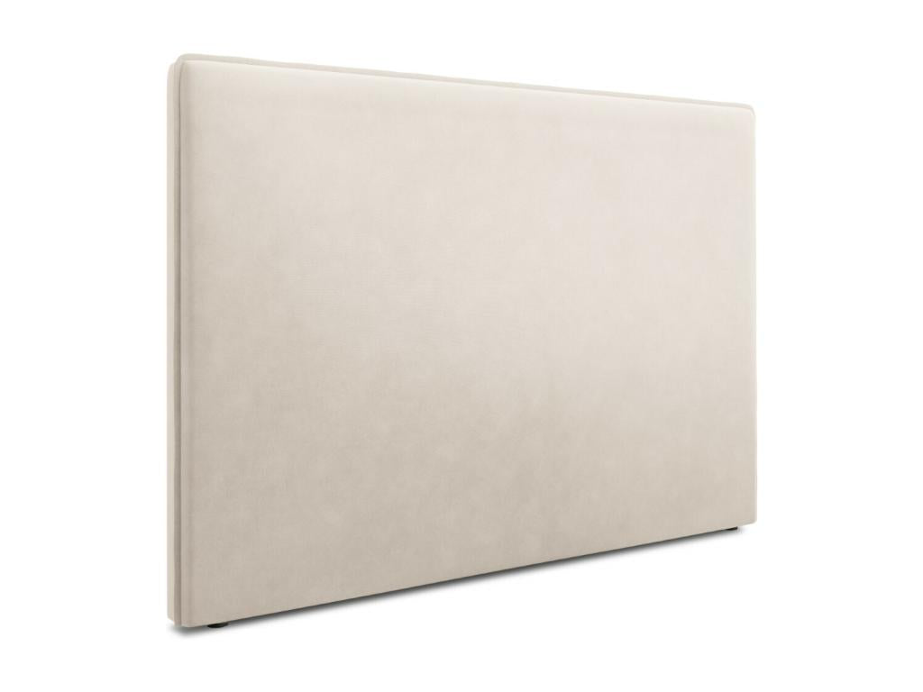 Lit en velours beige, 200 x 8 x 120 cm