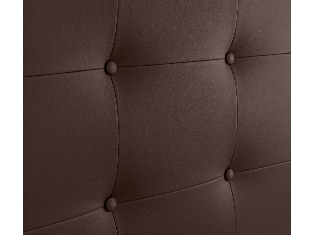 Lit en tissu marron, 90 x 120 cm