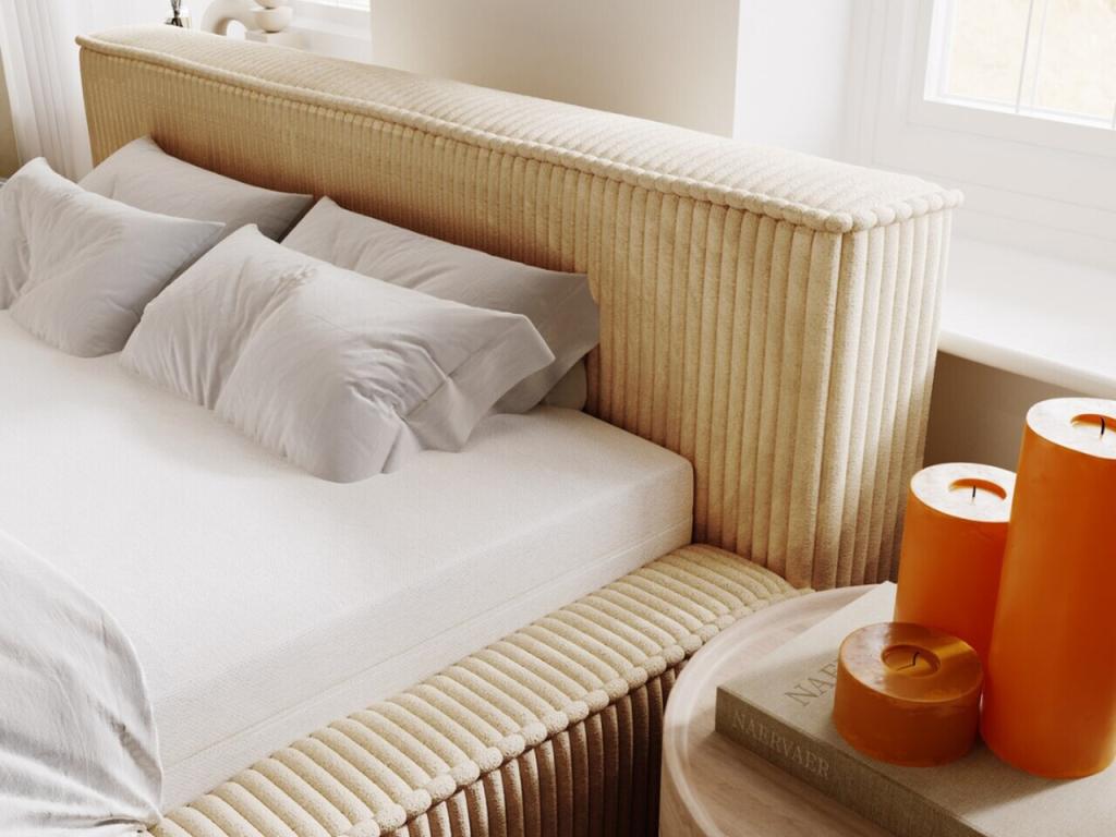 Lit beige, 160 x 200 cm