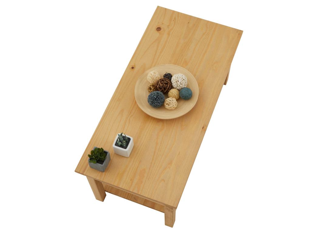 Table basse en pin naturel