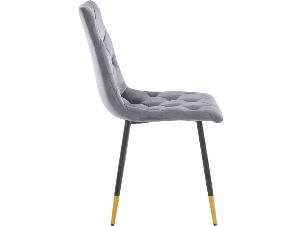 Chaise en métal gris