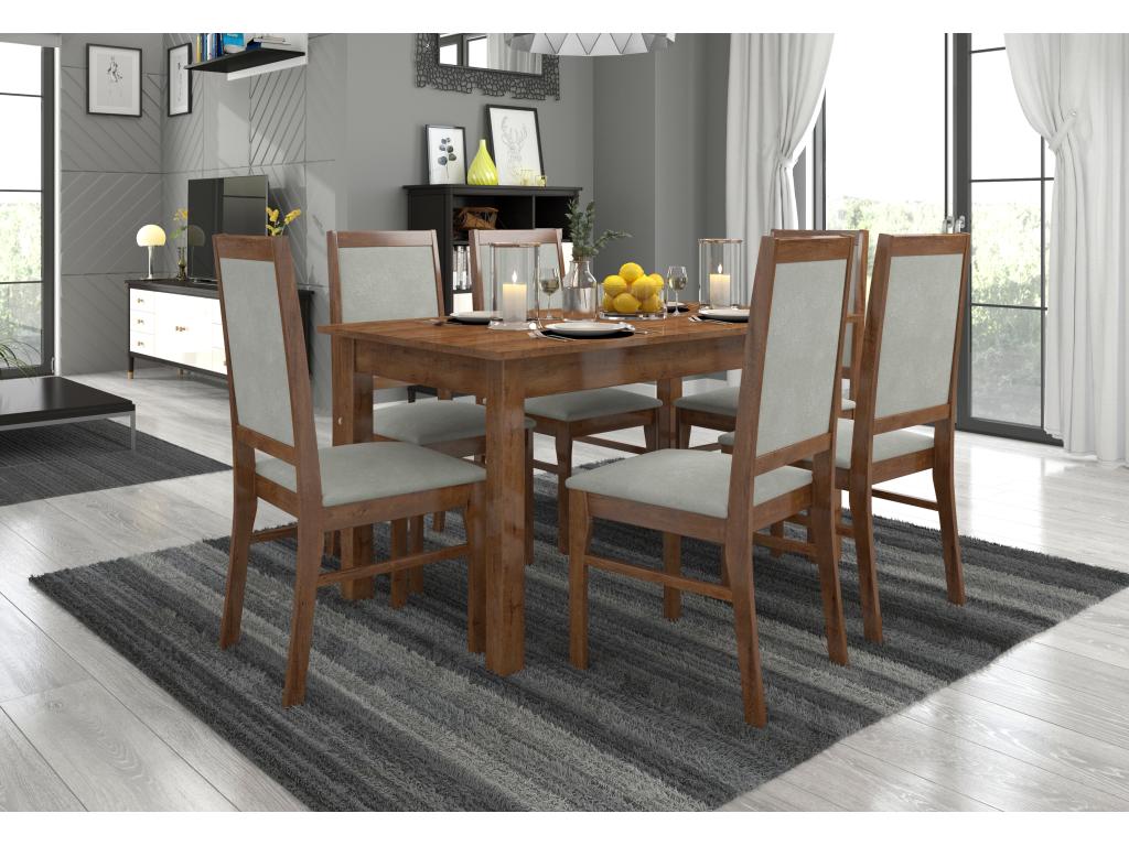 Chaise en tissu gris