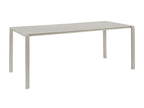 Table en métal beige, 214 x 97 cm