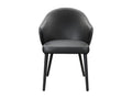 Fauteuil en cuir noir
