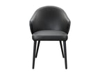 Fauteuil en cuir noir