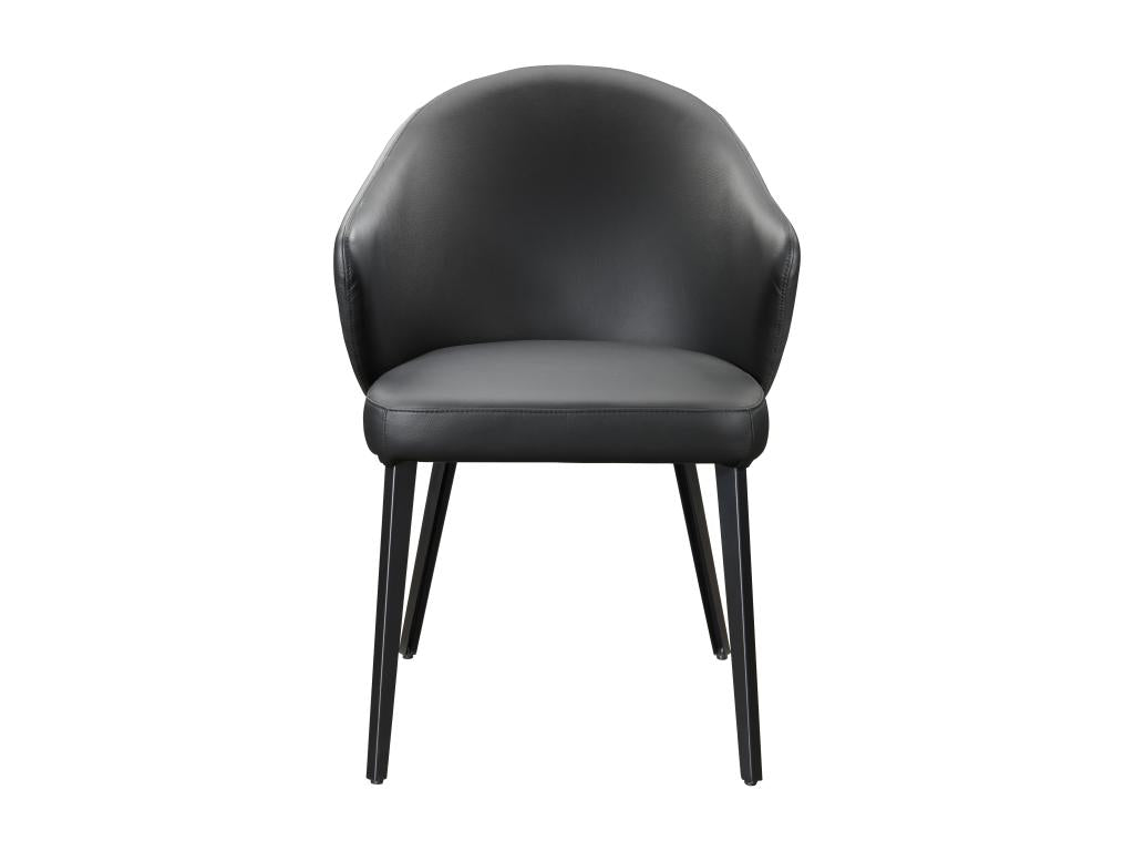 Fauteuil en cuir noir