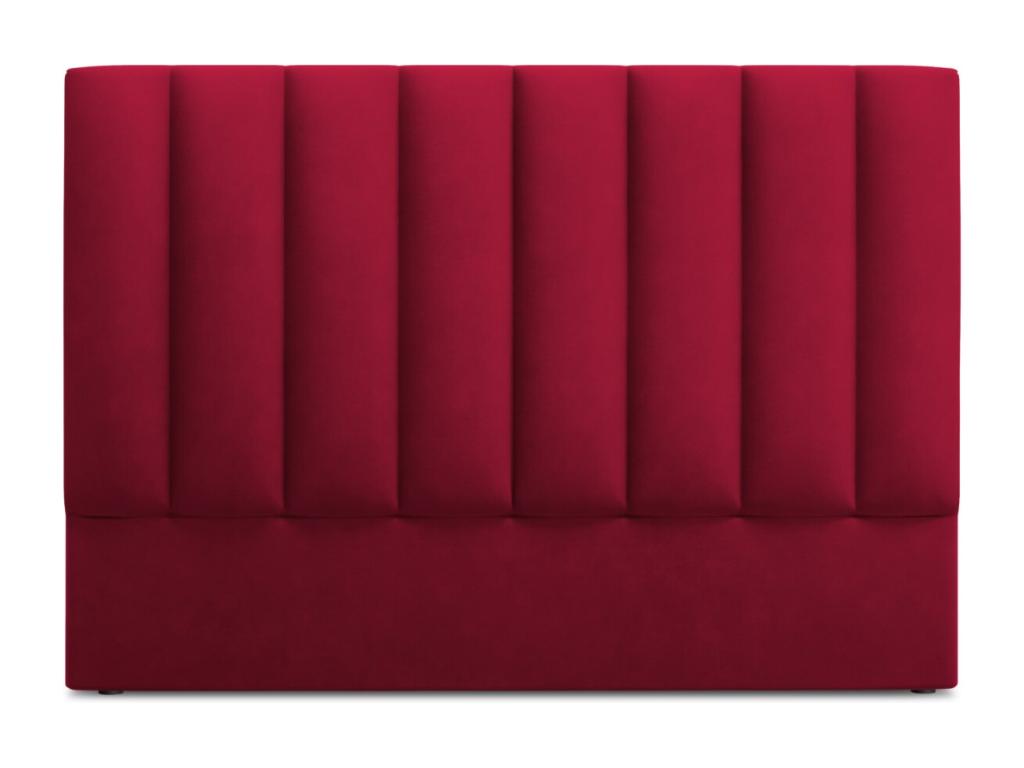 Lit en velours rouge, 180 x 8 x 120 cm