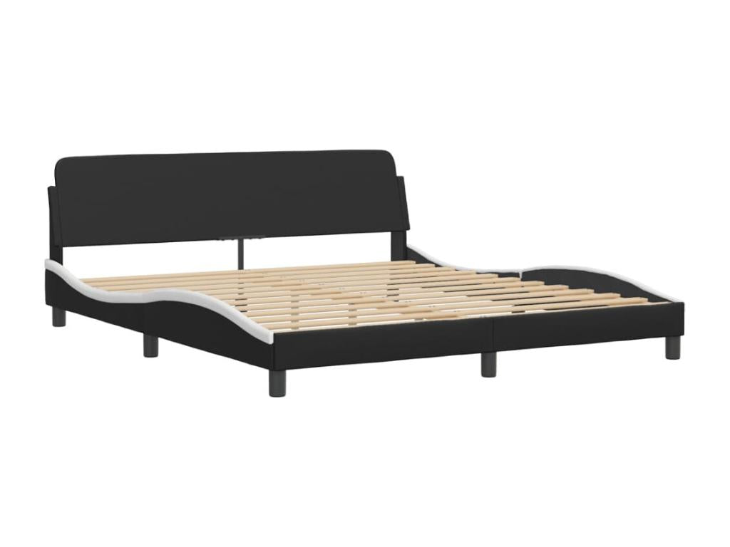 Matelas en similicuir noir, 180 x 200 cm