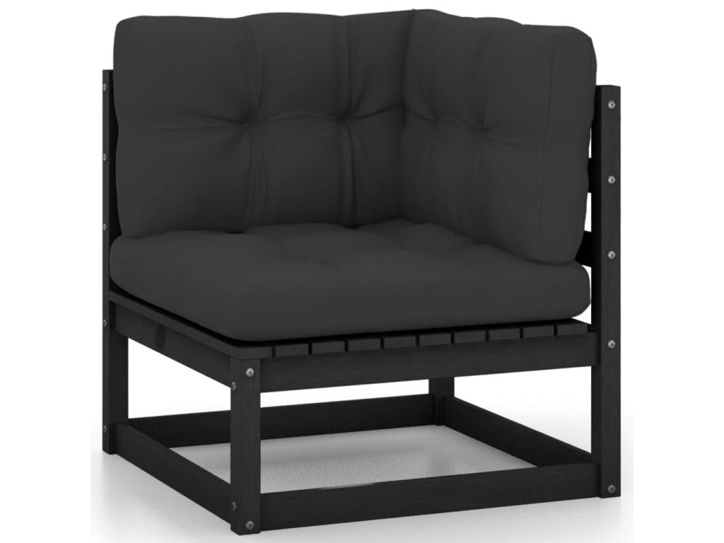 Ensemble de mobilier de jardin en pin noir - dlz1766459436299