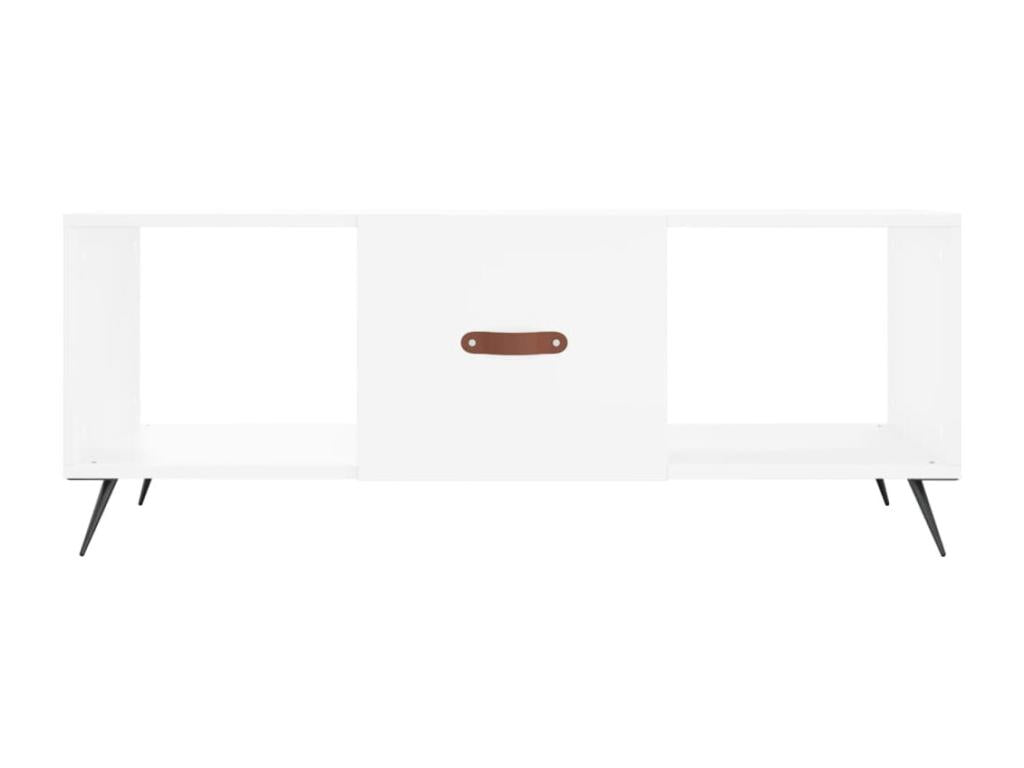 Table basse en bois d'ingénierie blanc, 102 x 50 x 40 cm