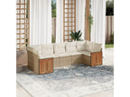Ensemble de mobilier de jardin en résine tressée beige - dlz1766459300202
