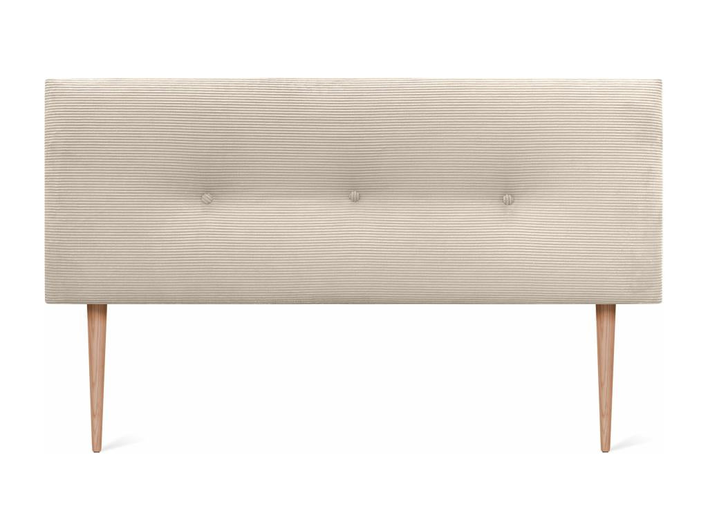 Lit en velours beige, 160 x 105 cm