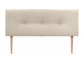 Lit en velours beige, 160 x 105 cm