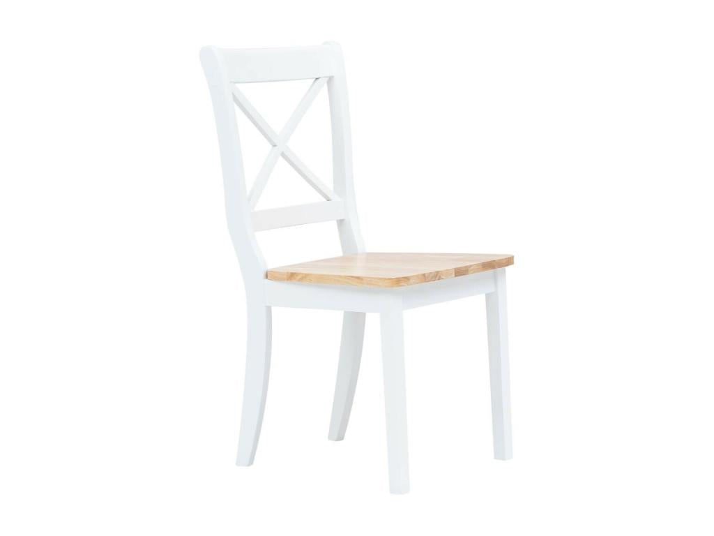 Chaise en bois massif blanc