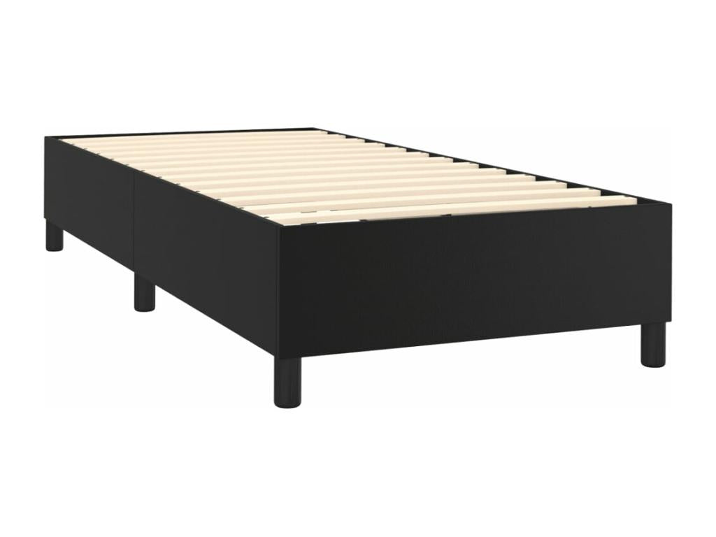 Matelas en similicuir noir, 80 x 200 cm