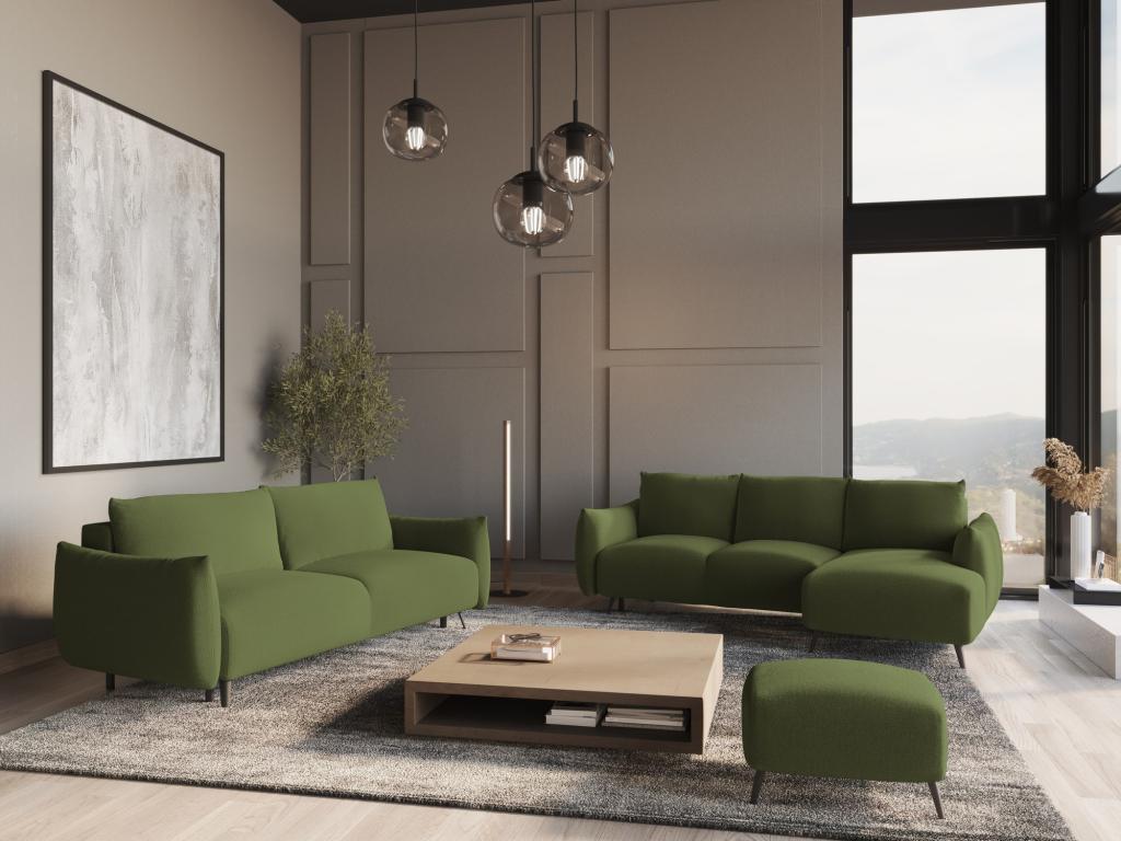 Canapé-lit en tissu vert