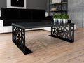 Table basse noire, 45 x 70 x 100 cm