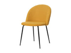 Chaise en tissu jaune