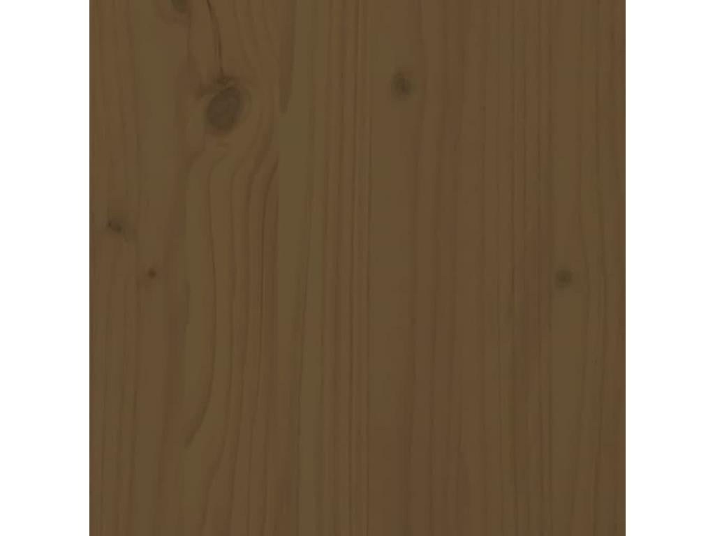 Lit en bois massif marron, 205,5 x 4 x 100 cm