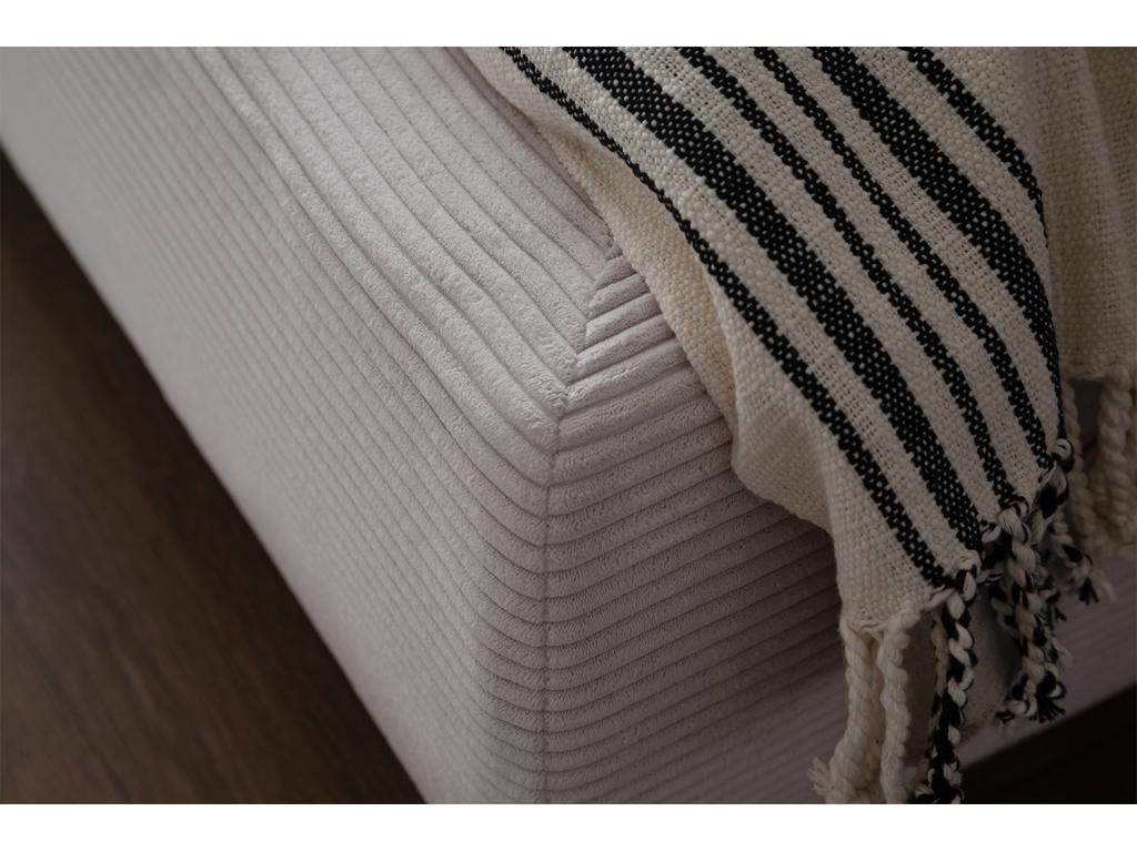 Lit en velours blanc