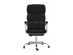 Fauteuil d'appoint en similicuir noir