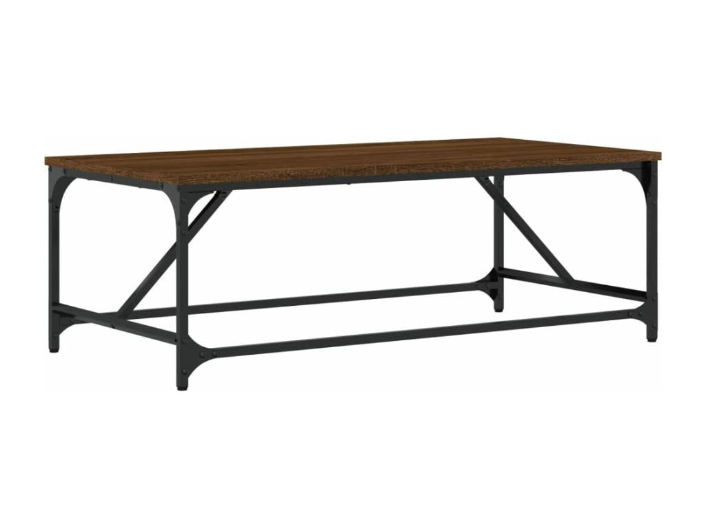 Table basse en bois composite marron, 100 x 50 x 35 cm