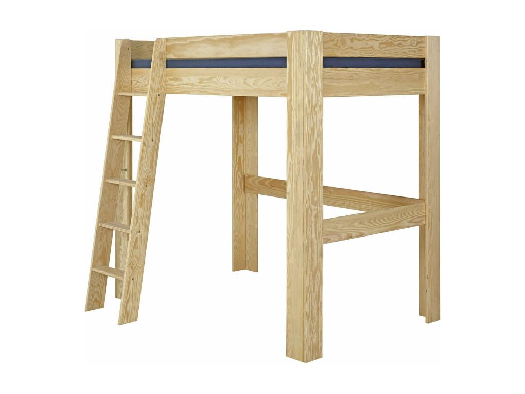 Lit en bois massif naturel, 120 x 190 cm