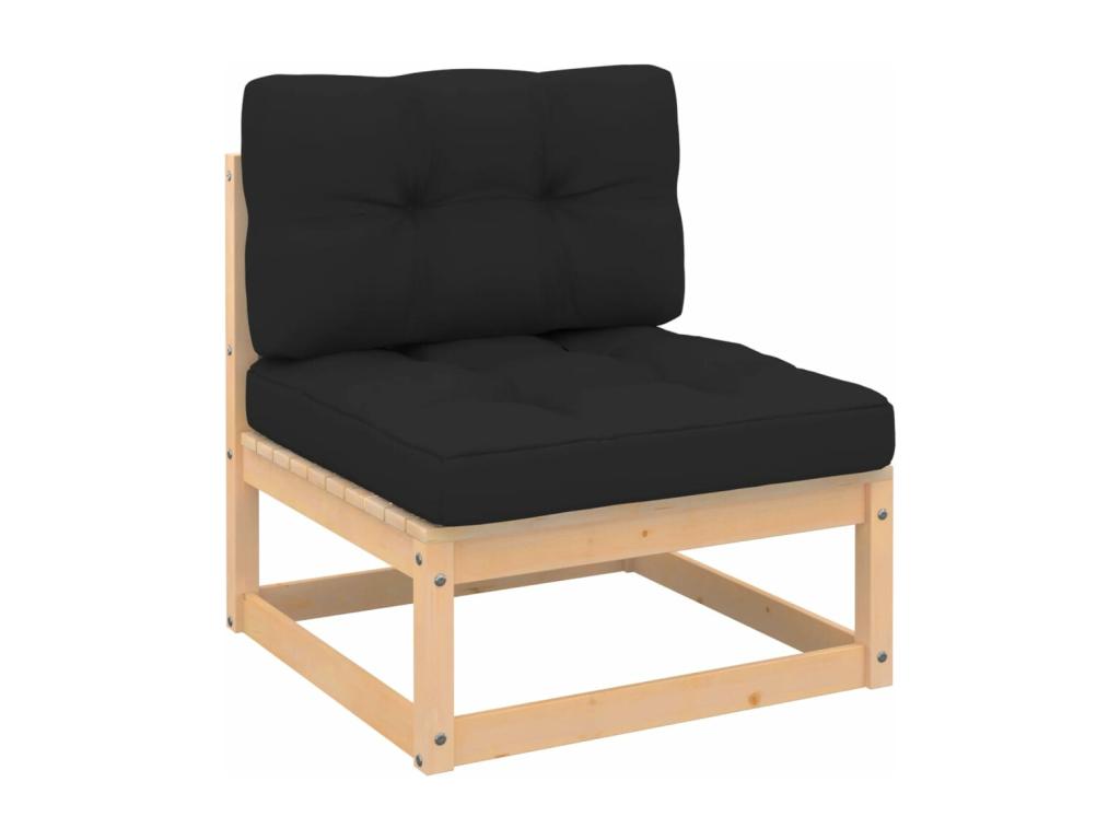 Ensemble de meubles d'extérieur en pin anthracite