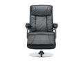 Fauteuil d'appoint en similicuir noir - dlz1766459988066