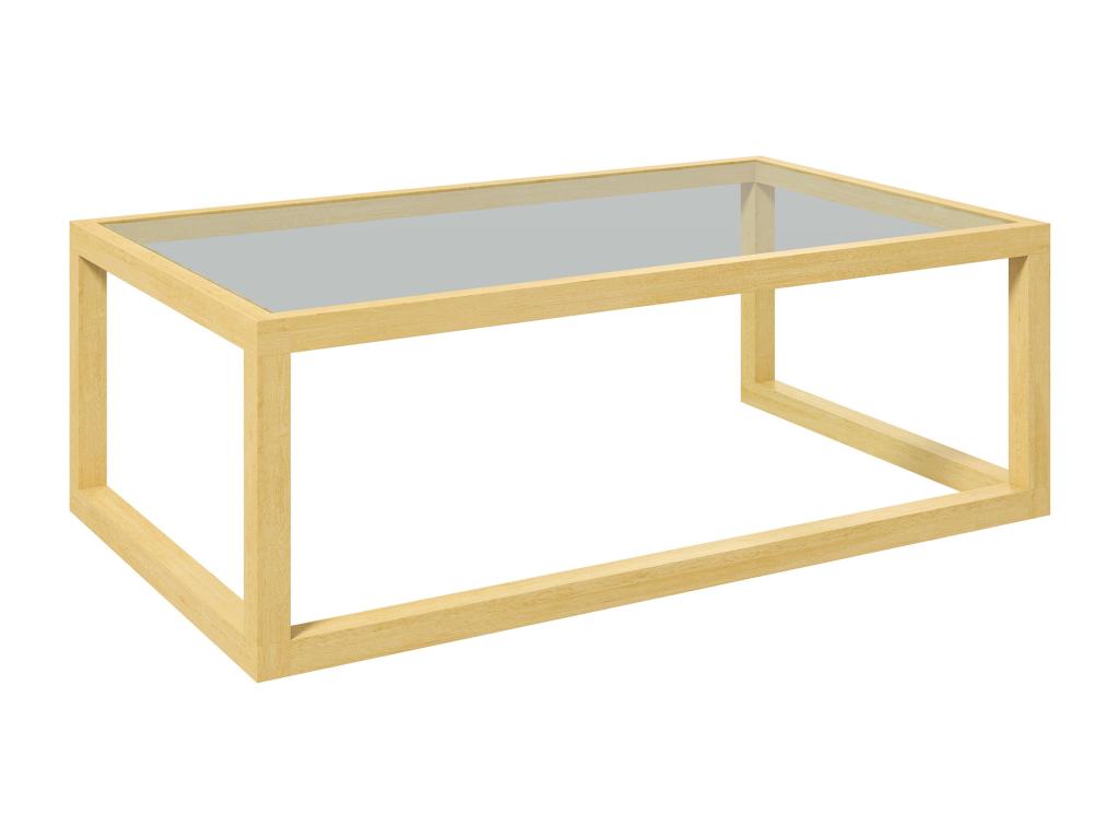 Table basse en verre beige