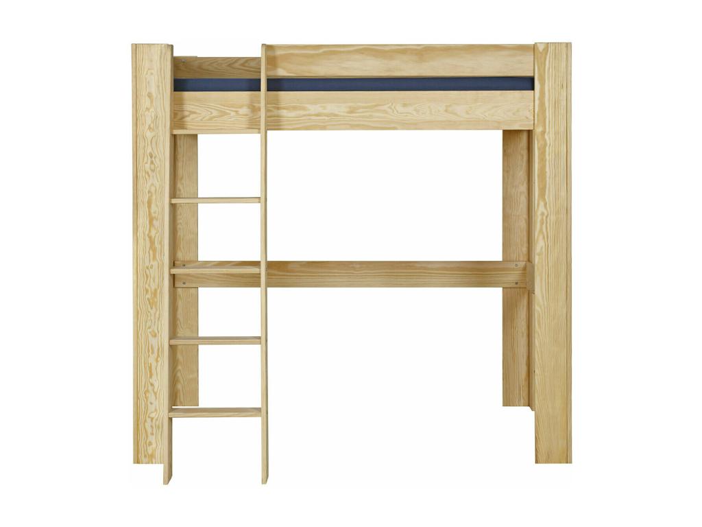 Lit en bois massif naturel, 120 x 190 cm