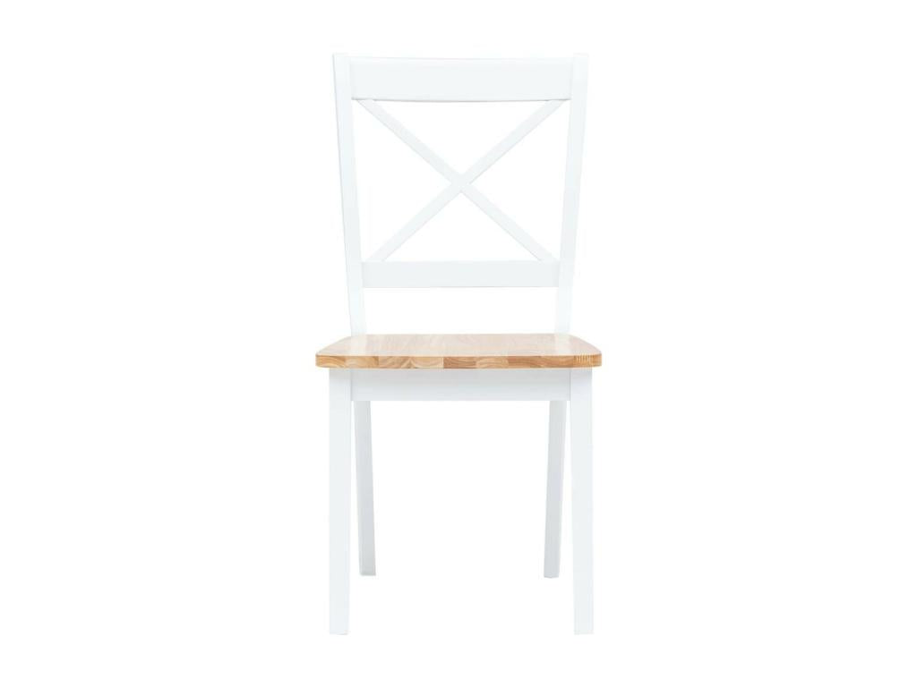 Chaise en bois massif blanc