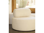 Fauteuil d'appoint en tissu bouclé blanc, 105 x 50 cm