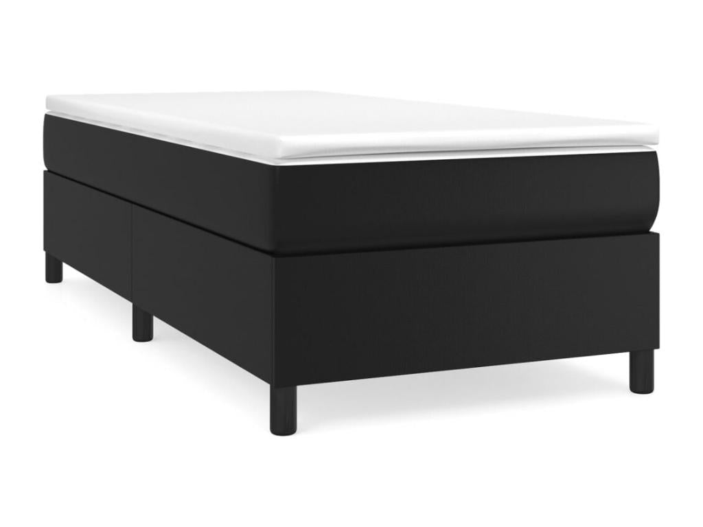 Matelas en similicuir noir, 90 x 200 cm
