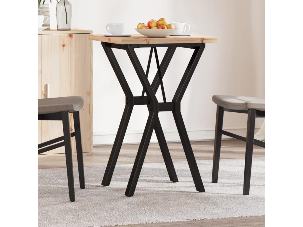 Table de salle à manger en pin brun, 50 x 50 x 75,5 cm