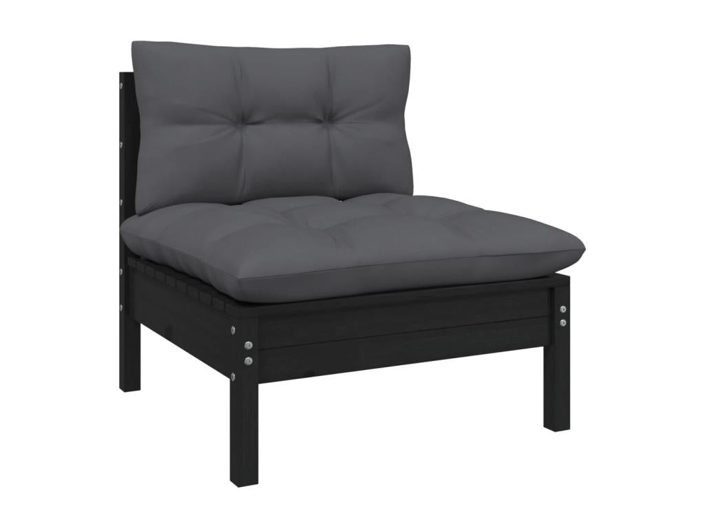 Ensemble de mobilier de jardin en pin noir - dlz1766459682191