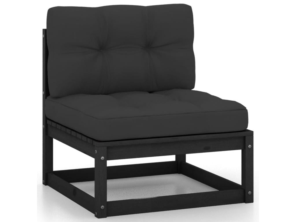 Ensemble de mobilier de jardin en pin noir - dlz1766460102538