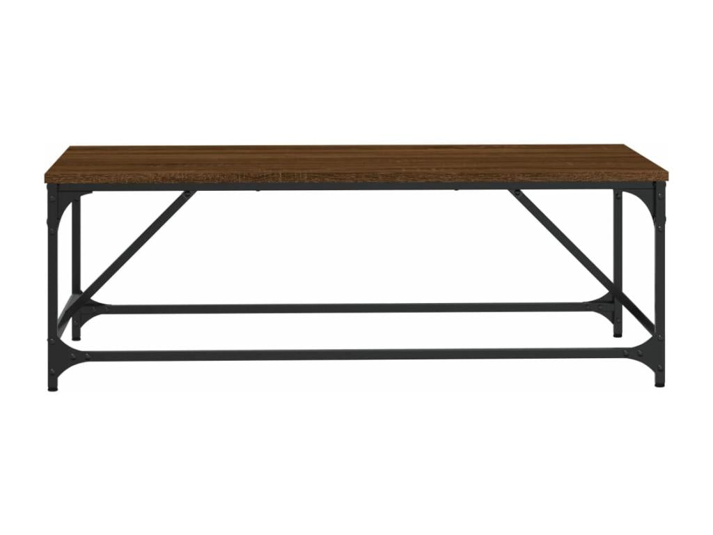 Table basse en bois composite marron, 100 x 50 x 35 cm