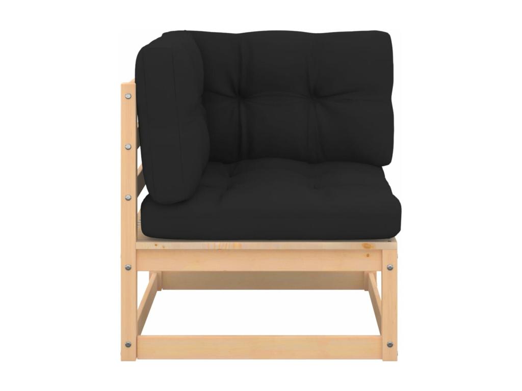 Ensemble de meubles d'extérieur en pin anthracite