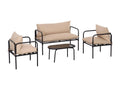 Ensemble de mobilier de jardin beige - dlz1766459716912