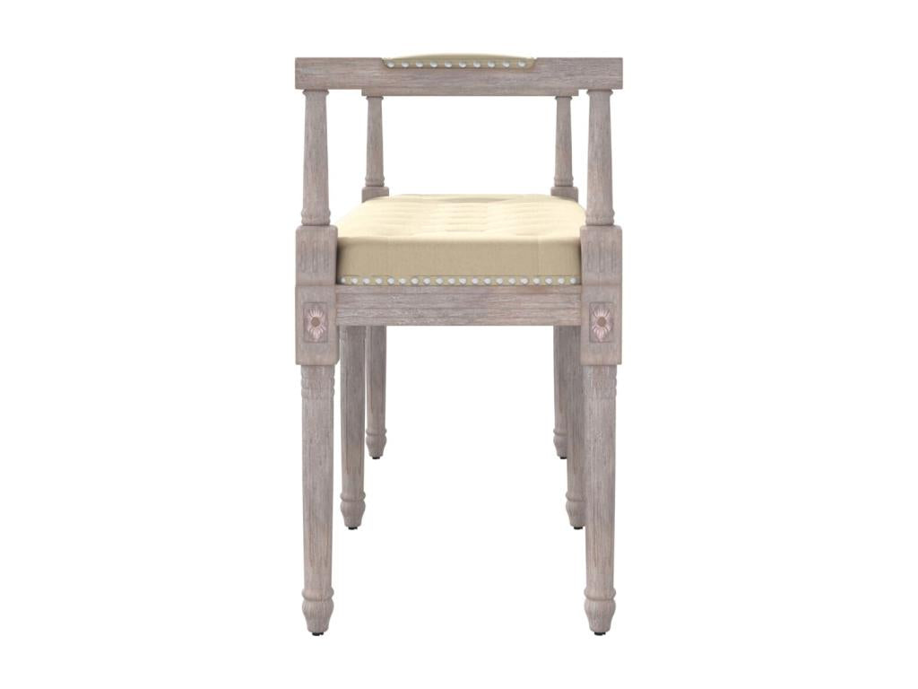 Banc beige, 110 x 40 x 70 cm